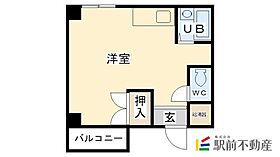 サクラメント日吉 406 ｜ 福岡県久留米市日吉町19-6（賃貸マンション1R・4階・18.03㎡） その1