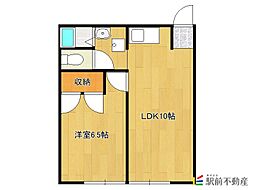 レジデンスたなか 1LDKの間取図画像