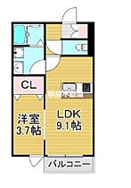 CS津福 302 ｜ 福岡県久留米市津福今町166-1（賃貸アパート1LDK・3階・33.63㎡） その2