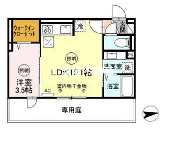 福岡県久留米市大善寺大橋1丁目(賃貸アパート1LDK・2階・33.38㎡)の写真 その2