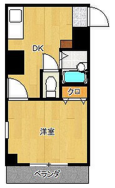 福岡県久留米市津福本町(賃貸マンション1DK・2階・28.00㎡)の写真 その2