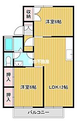 セジュール89 2LDKの間取図画像