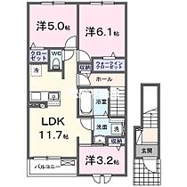 フランメゾンI 202 ｜ 福岡県久留米市善導寺町飯田770-1（賃貸アパート3LDK・2階・62.11㎡） その2