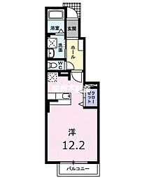 ラミアカーメラUno 1Kの間取図画像
