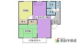 シャルム1 2LDKの間取図画像