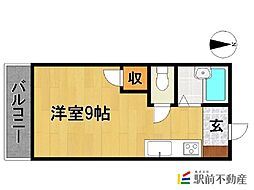 ルピナス ワンルームの間取図画像