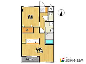 withCASA 208 ｜ 福岡県筑後市大字熊野194-9（賃貸アパート1LDK・2階・46.72㎡） その2