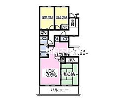 ルミエール貝白 3LDKの間取図画像