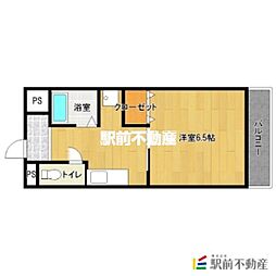 ハイデルベルク 1Kの間取図画像