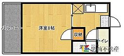 第2サンシャインビル 1Kの間取図画像