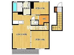 メゾンドアンリミール2B 2LDKの間取図画像