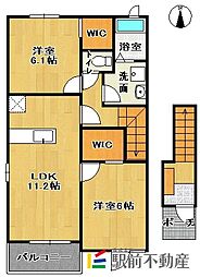 ペルセウス1 2LDKの間取図画像