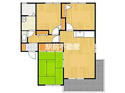 O.MハイツA 3LDKの間取図画像