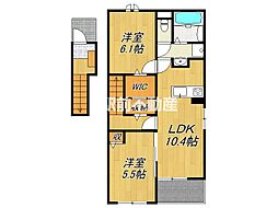 ハピネスIV 2LDKの間取図画像