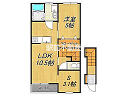 三養基郡みやき町大字原古賀アパート 1SLDKの間取図画像
