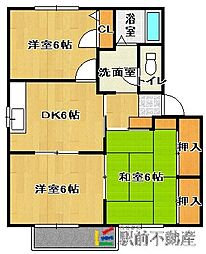 エトワール2 3DKの間取図画像