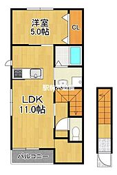 KAITOみやき 1SLDKの間取図画像