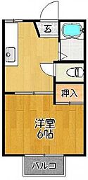 ジョイフルK 1Kの間取図画像
