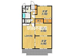 エバーグリーン 3LDKの間取図画像