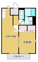 ウェルネスNR 1階1LDKの間取り