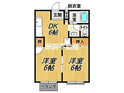 ドリームライフ神埼 2DKの間取図画像
