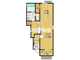 スカイピアI 105 ｜ 福岡県柳川市上宮永町391-10（賃貸アパート1LDK・1階・50.01㎡） その2