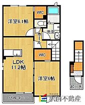 Tコンドル 201 ｜ 福岡県みやま市瀬高町高柳696-1（賃貸アパート2LDK・2階・57.64㎡） その2