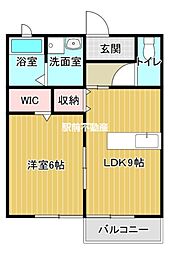 VillaFujiyoshi2 1LDKの間取図画像