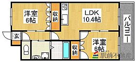 ロイヤルヒルズI番館 105 ｜ 福岡県八女郡広川町大字広川39-1（賃貸アパート2LDK・1階・51.30㎡） その2