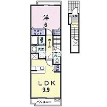 福岡県筑後市大字山ノ井541-1（賃貸アパート1LDK・2階・42.80㎡） その2