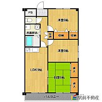 コンフォート21 201 ｜ 福岡県筑後市上北島952-3（賃貸マンション3LDK・2階・66.30㎡） その2