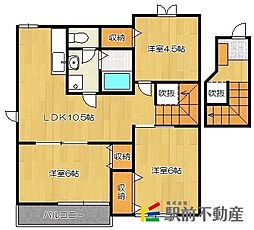 アンソレイエメゾン一号館 3LDKの間取図画像