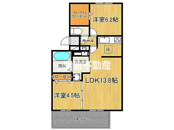 Daiwa Suite III 101｜福岡県八女市室岡(賃貸アパート2LDK・1階・58.37㎡)の写真 その2