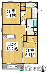 間取図画像 2LDK