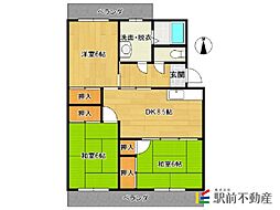 メゾン・ラフィーネ 3階3LDKの間取り