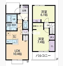 Syunヴェール 2LDKの間取図画像