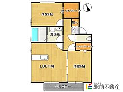 レスペートA 2LDKの間取図画像