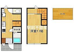 ヴォールデア八女B 1DKの間取図画像