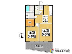 カーサスカイ 2DKの間取図画像