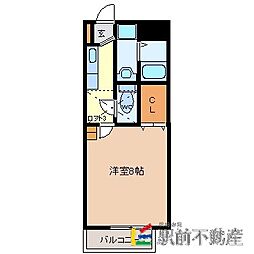 エスペランサ 1Kの間取図画像