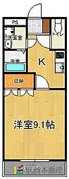 グランディール・セリーナ 1Kの間取図画像