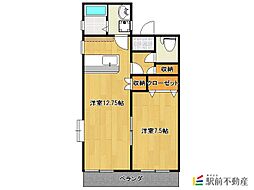 IKビル希 1LDKの間取図画像