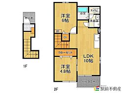 グランデール花宗弐番館 2LDKの間取図画像