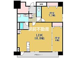 adorable 2LDKの間取図画像
