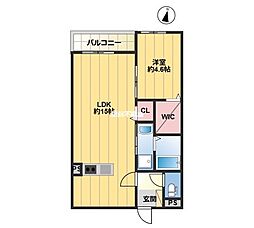 GRANDIS 1LDKの間取図画像
