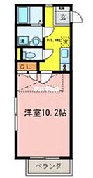 グリーンヒル草野 1Kの間取図画像