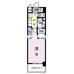 プレシャス　ベース 9階1Kの間取り