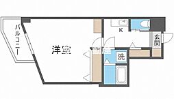 パークコート太宰府 2階1Kの間取り