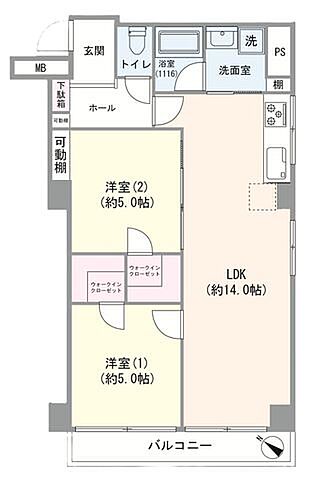 間取り シャトレー北馬込 2階/-
