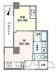 トーア不動前マンション 1DKの間取図画像